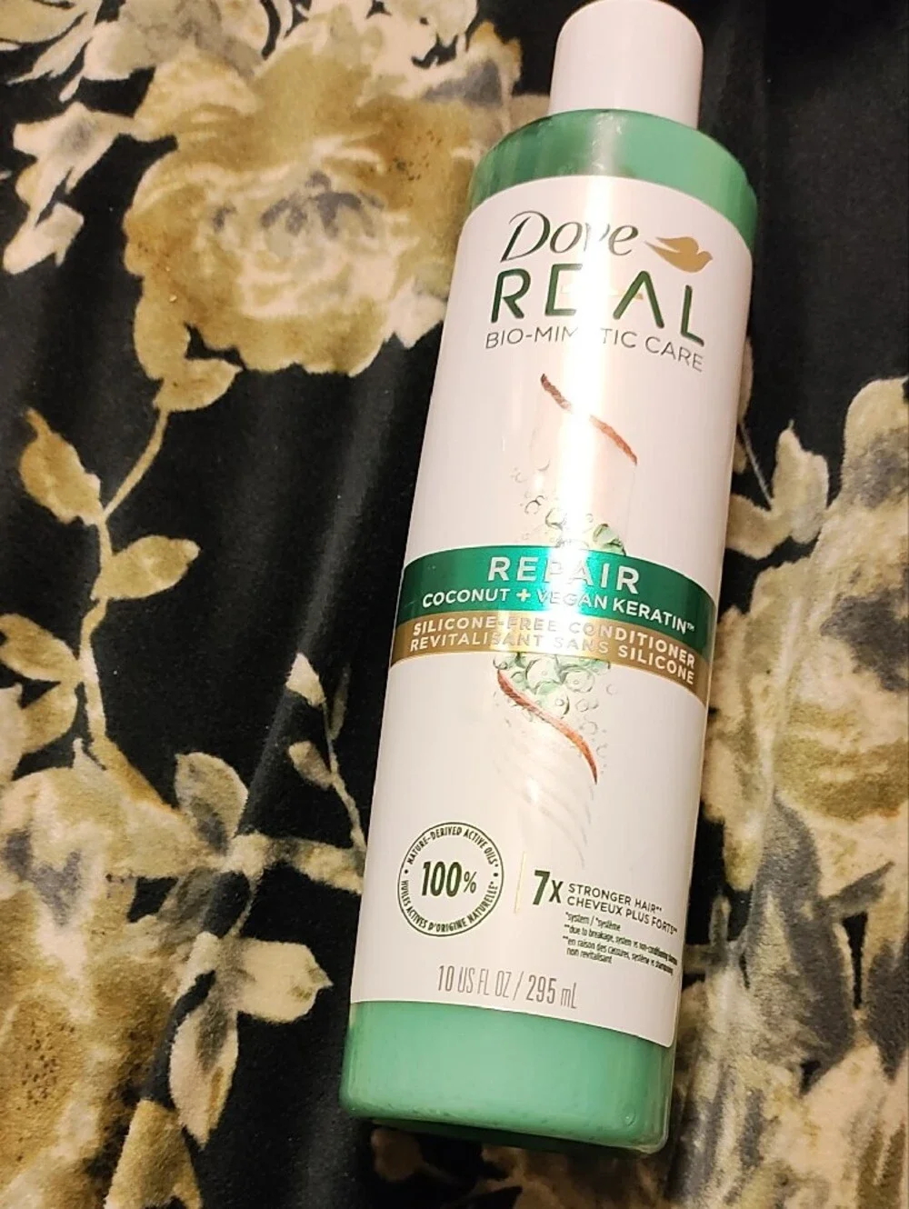 Dove REAL Repair Silicone-Free Conditioner — Green & White
